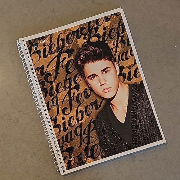 Mead Justin Bieber 2012 Spiral Notebook - Picture 1 of 7